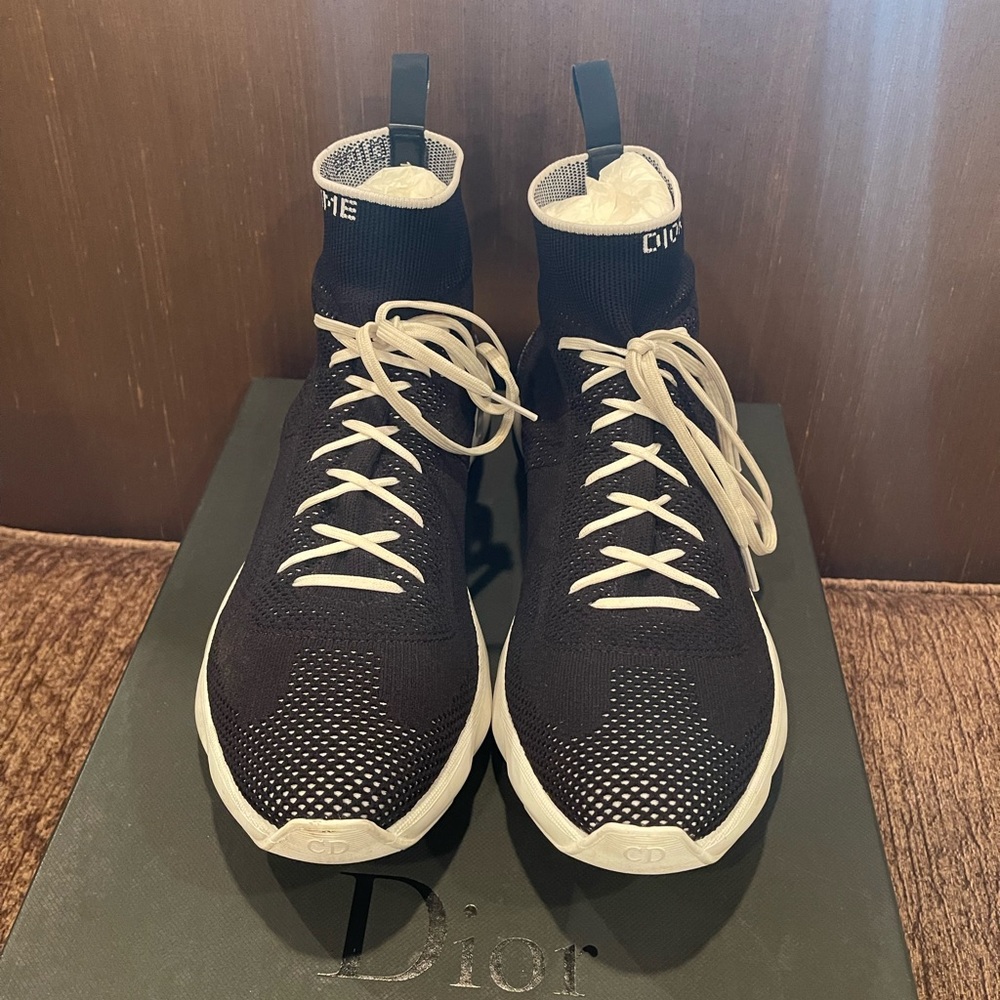 Mens Dior M-Sneakers B21 size 44, Black/White